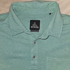 Prana Men's Teal Polo Shirt